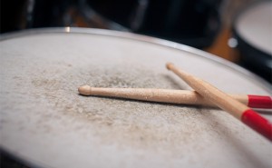 Used drum sticks detail